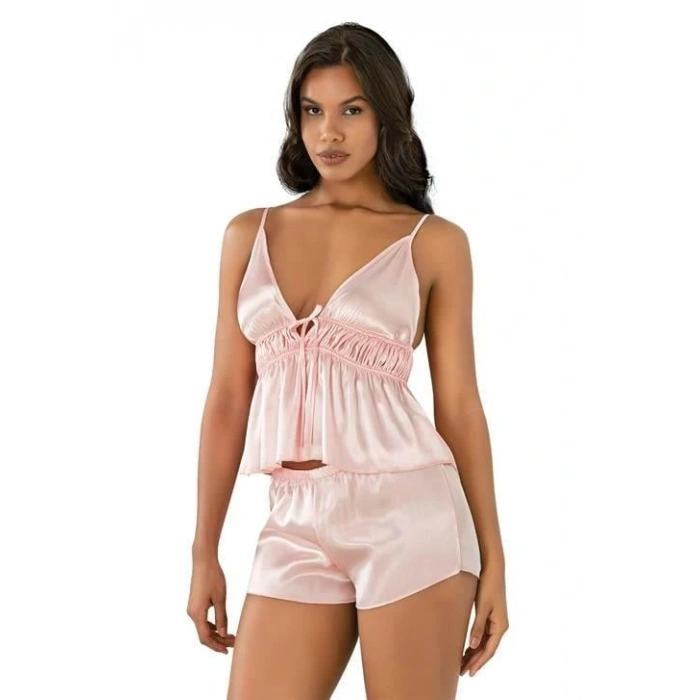 MARSiLYAN-  Somon Saten Şort Takımı 9208