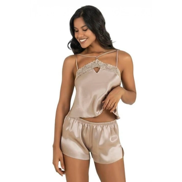 MARSiLYAN-  Taş Saten Şort Takımı