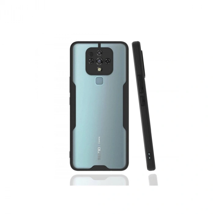 MARSİLYAN™- Tecno Camon 16 Kılıf Platin Silikon - Siyah