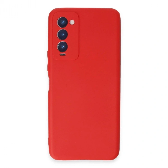MARSİLYAN™- Tecno Camon 18 Kılıf First Silikon - Kırmızı