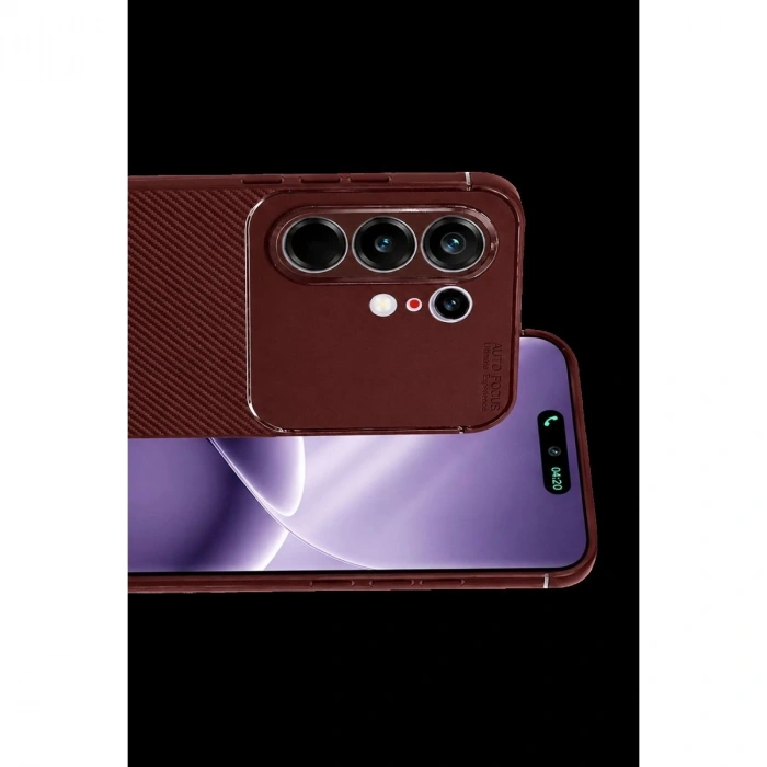 MARSİLYAN™- Tecno Camon 50 Pro 5g Auto Focus Karbon Kapak - Bordo