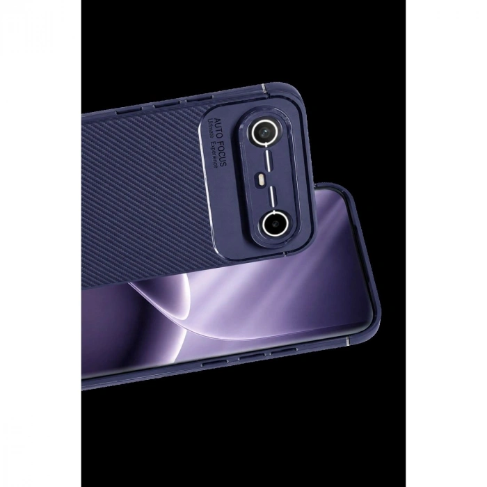 MARSİLYAN™- Tecno Spark Slim 5g Auto Focus Karbon Kapak - Lacivert