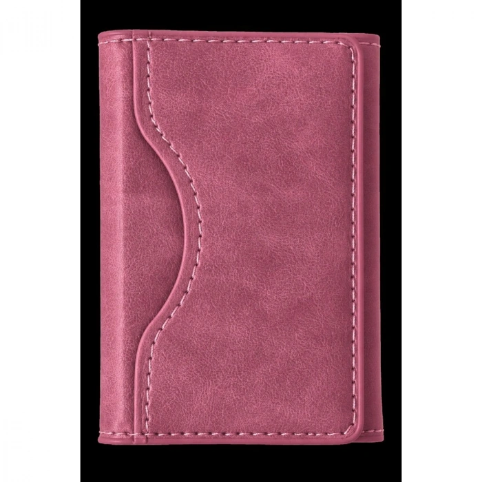 MARSİLYAN™-  Tema Magsafe Deri Kartlık - Pembe