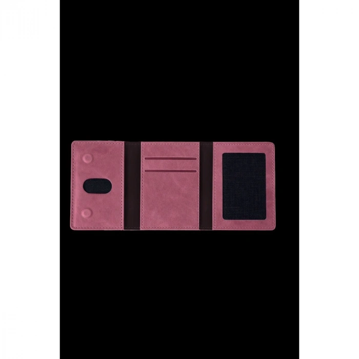 MARSİLYAN™-  Tema Magsafe Deri Kartlık - Pembe
