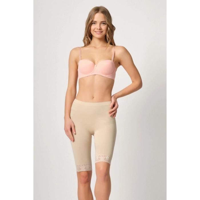 MARSiLYAN-  Ten MI Emay 3004 Soft Uzun Paça Dantel Boxer