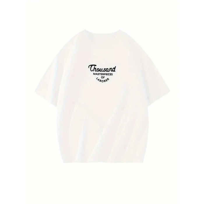 MARSiLYAN- Thousand Baskılı Oversize Bisiklet Yaka Tshirt