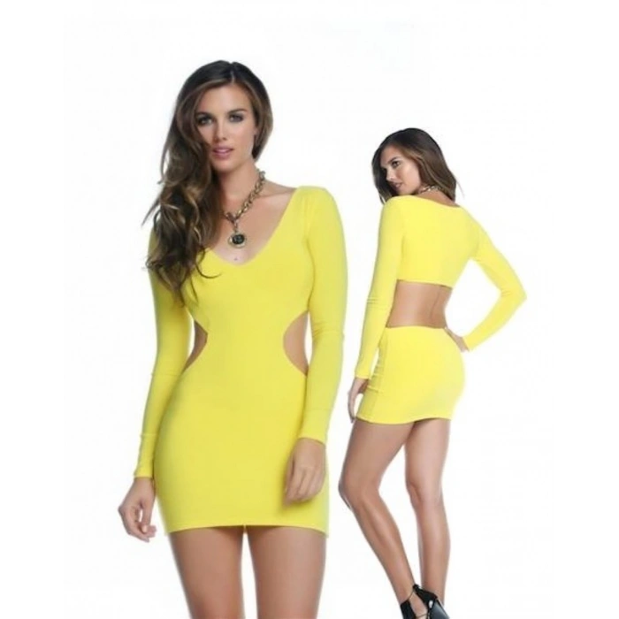 MARSİLYAN™-  TP101004 Seksi Mini Elbise