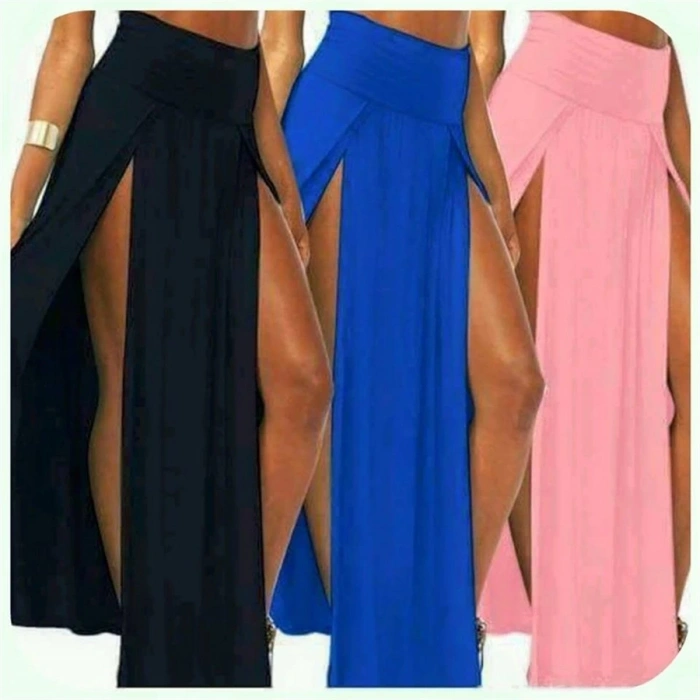 MARSiLYAN-  TP101055 Uzun Derin Yırtmaçlı Etek