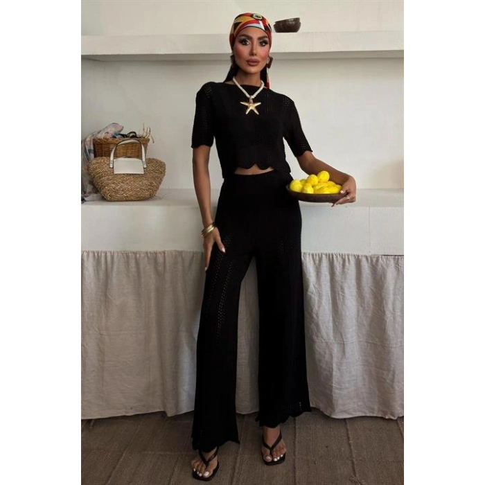 MARSiLYAN- Triko Bluz Pantolon İkili Takım 10084-025