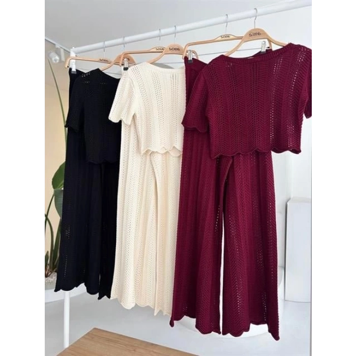 MARSiLYAN- Triko Bluz Pantolon İkili Takım 10084-025