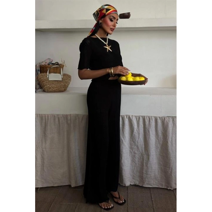 MARSiLYAN- Triko Bluz Pantolon İkili Takım 10084-025