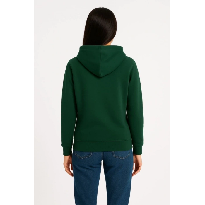 MARSiLYAN- Üç İplik Kapüşonlu Kanguru Çepli SweatShirt Hoodie - Haki
