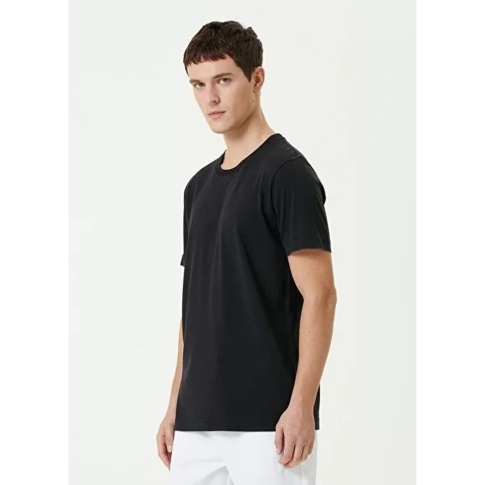 MARSiLYAN- Unisex Basic Bisiklet Yaka Regular T-Shirt - Siyah