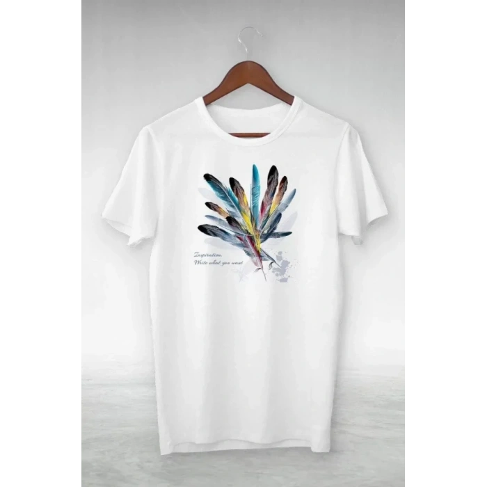 MARSiLYAN- Unisex Baskılı Oversize T-Shirt - Beyaz