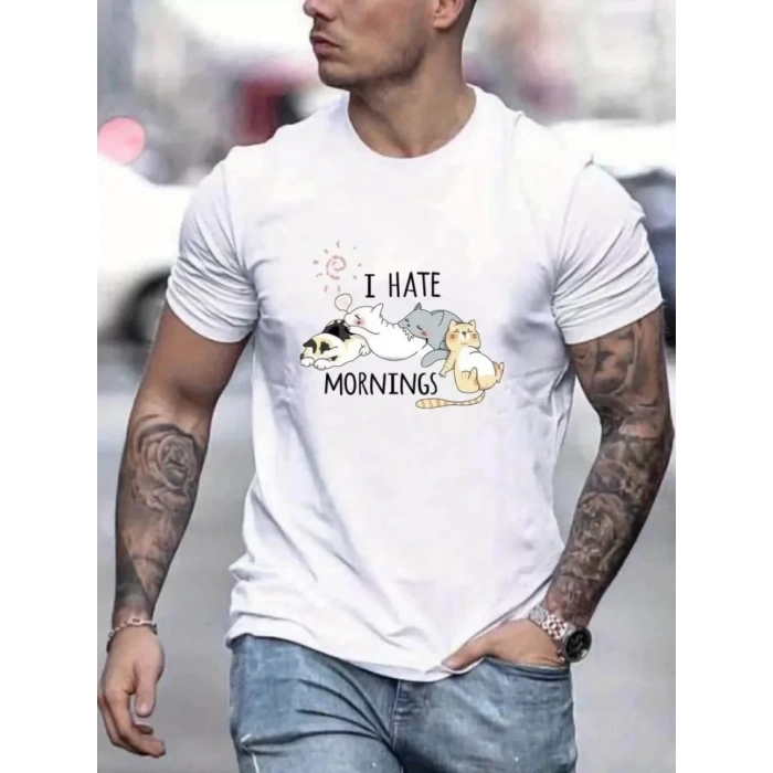 MARSiLYAN- Unisex Baskılı Oversize T-Shirt - Beyaz
