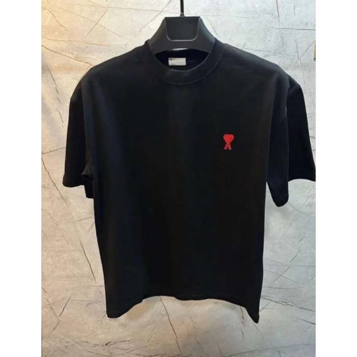 MARSiLYAN- Unisex Bisiklet Yaka Baskılı Oversize T-Shirt - Siyah