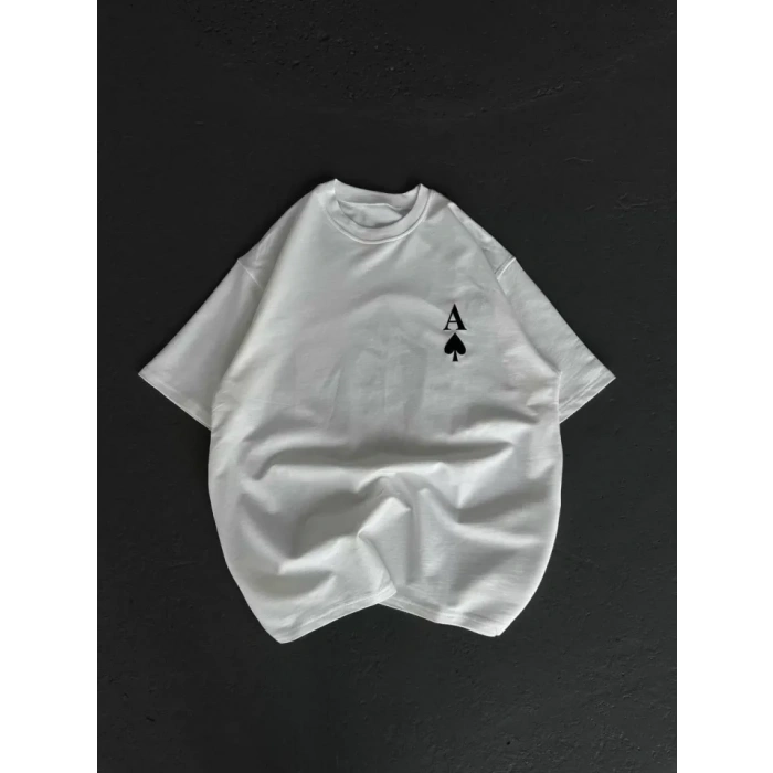 MARSiLYAN- Unisex Bisiklet Yaka Baskılı Oversize TShirt