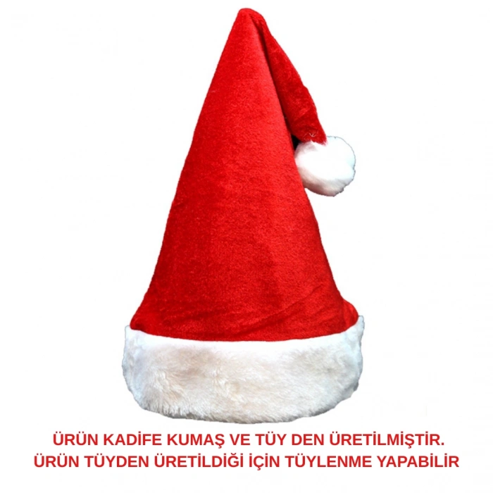 MARSiLYAN- Unisex Seksi Kadife Yılbaşı Şapkası TG279302