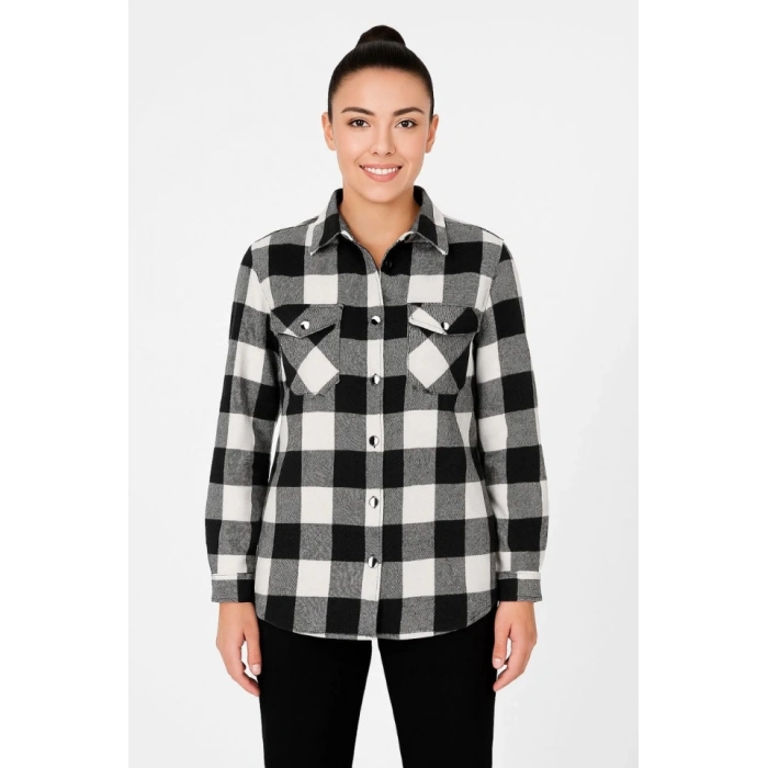 MARSiLYAN- Uzun Kollu Oduncu Gömlek - Siyah