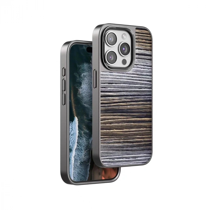 MARSİLYAN™- Venco Apple İphone 14 Pro Wave Kapak - Sarı
