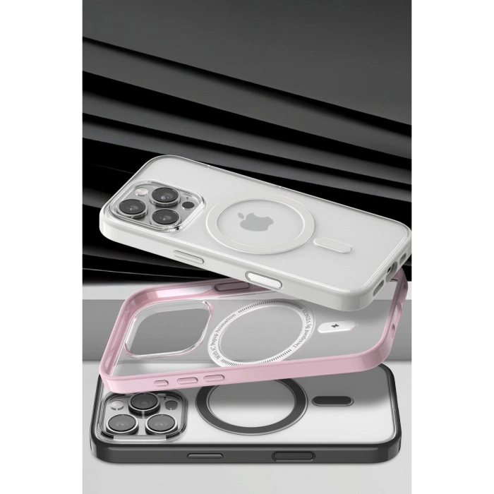 MARSİLYAN™- Venco Apple İphone 15 Pro Max Joly Magsafe Kapak - Siyah