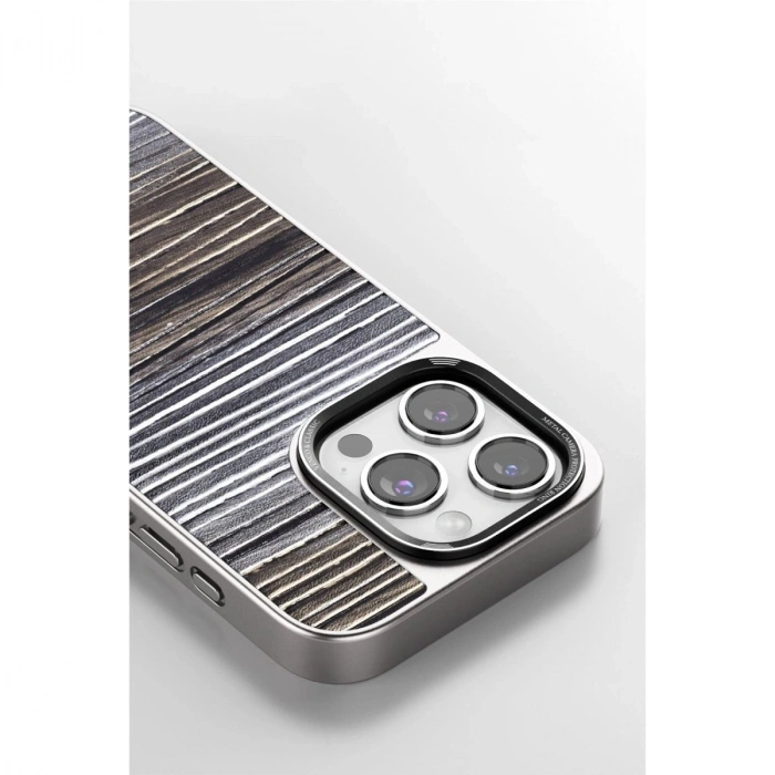 MARSİLYAN™- Venco Apple İphone 15 Pro Wave Kapak - Sarı