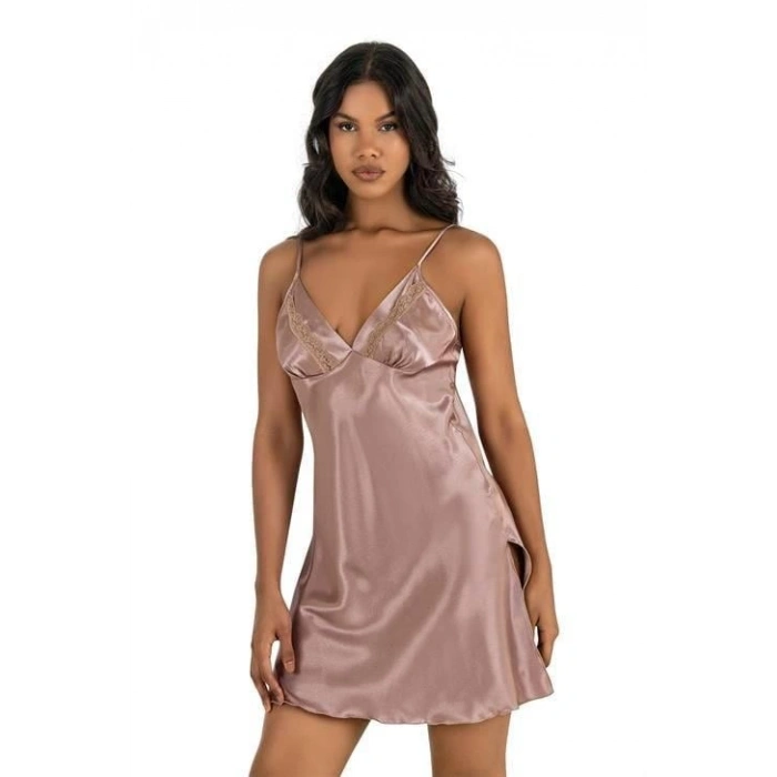 MARSiLYAN-  Vizon Kısa Saten Gecelik 8211