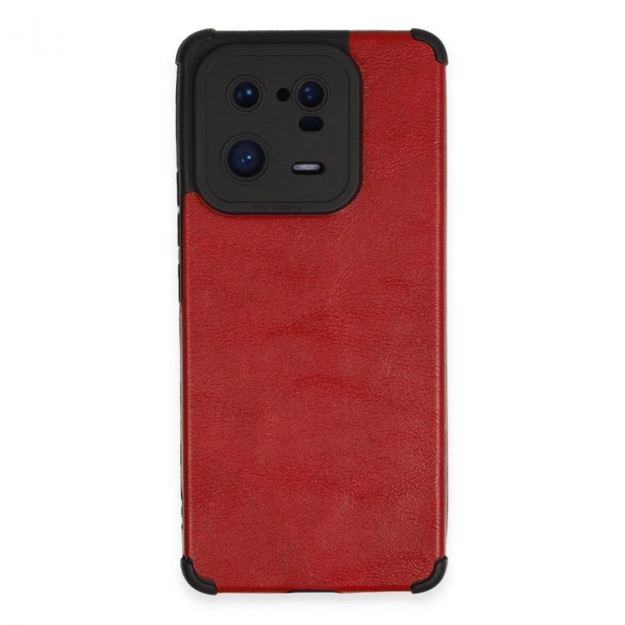 MARSİLYAN™- Xiaomi Mi 13 Pro Kılıf Loop Deri Silikon - Kırmızı