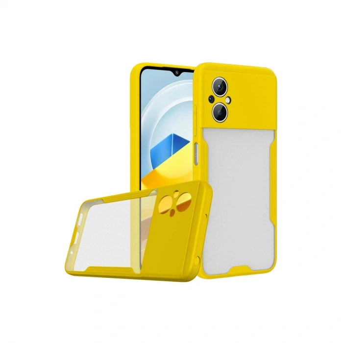 MARSİLYAN™- Xiaomi Poco M5 Kılıf Platin Silikon - Siyah