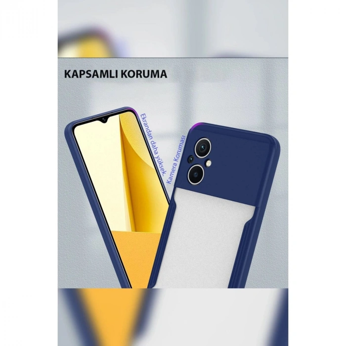 MARSİLYAN™- Xiaomi Poco M5 Kılıf Platin Silikon - Siyah