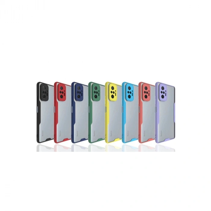MARSİLYAN™- Xiaomi Redmi Note 10 Pro Kılıf Platin Silikon - Mavi
