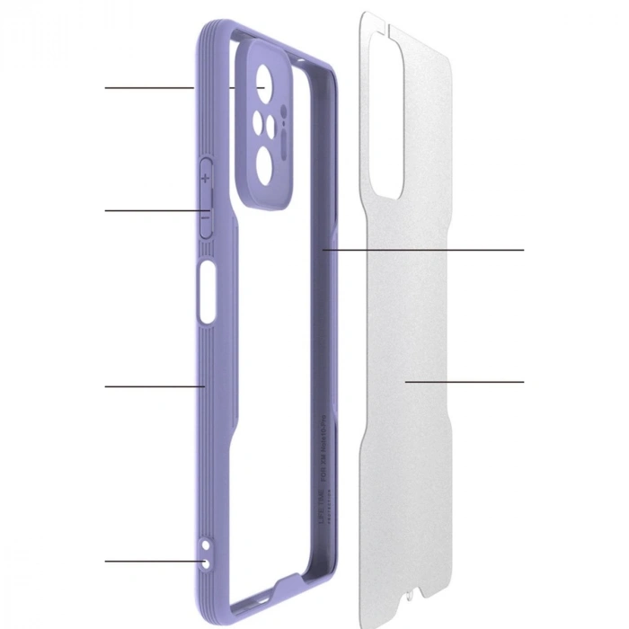 MARSİLYAN™- Xiaomi Redmi Note 10 Pro Kılıf Platin Silikon - Pembe