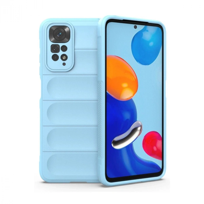 MARSİLYAN™- Xiaomi Redmi Note 11 Kılıf Optimum Silikon - Sky Blue