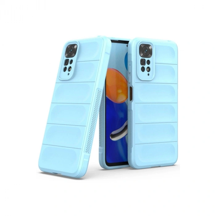 MARSİLYAN™- Xiaomi Redmi Note 11 Kılıf Optimum Silikon - Sky Blue