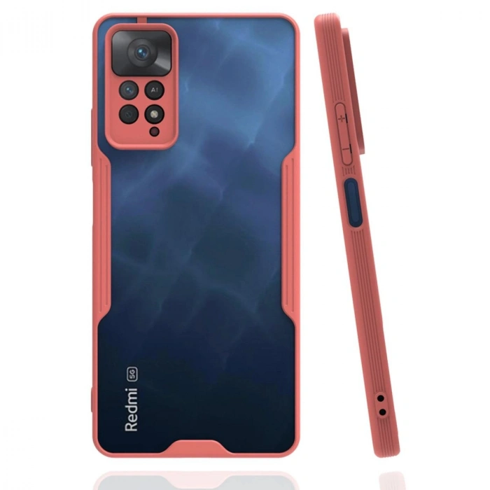MARSİLYAN™- Xiaomi Redmi Note 11 Pro Kılıf Platin Silikon - Pembe