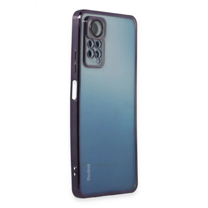MARSİLYAN™- Xiaomi Redmi Note 11 Pro Kılıf Razer Lensli Silikon - Mor