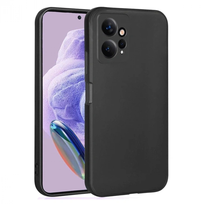 MARSİLYAN™- Xiaomi Redmi Note 12 4g Kılıf First Silikon - Siyah