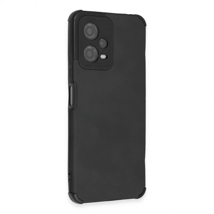 MARSİLYAN™- Xiaomi Redmi Note 12 5g Kılıf Loop Deri Silikon - Siyah