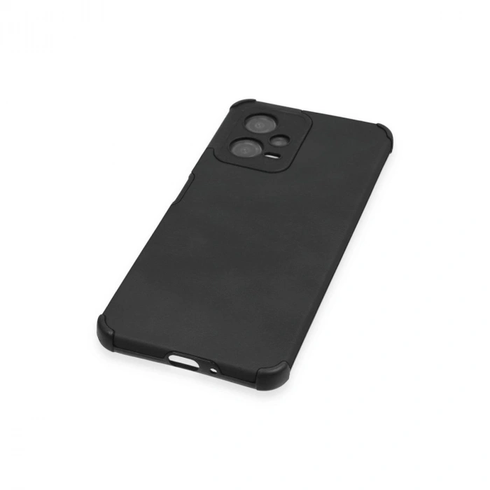 MARSİLYAN™- Xiaomi Redmi Note 12 5g Kılıf Loop Deri Silikon - Siyah