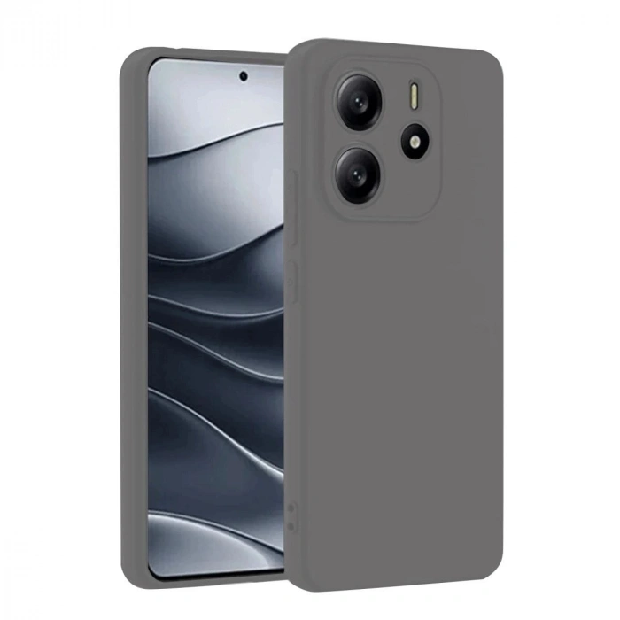 MARSİLYAN™- Xiaomi Redmi Note 14 4g Kılıf First Silikon - Gri
