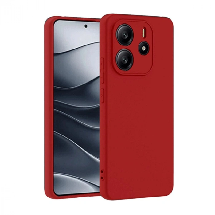 MARSİLYAN™- Xiaomi Redmi Note 14 4g Kılıf First Silikon - Kırmızı