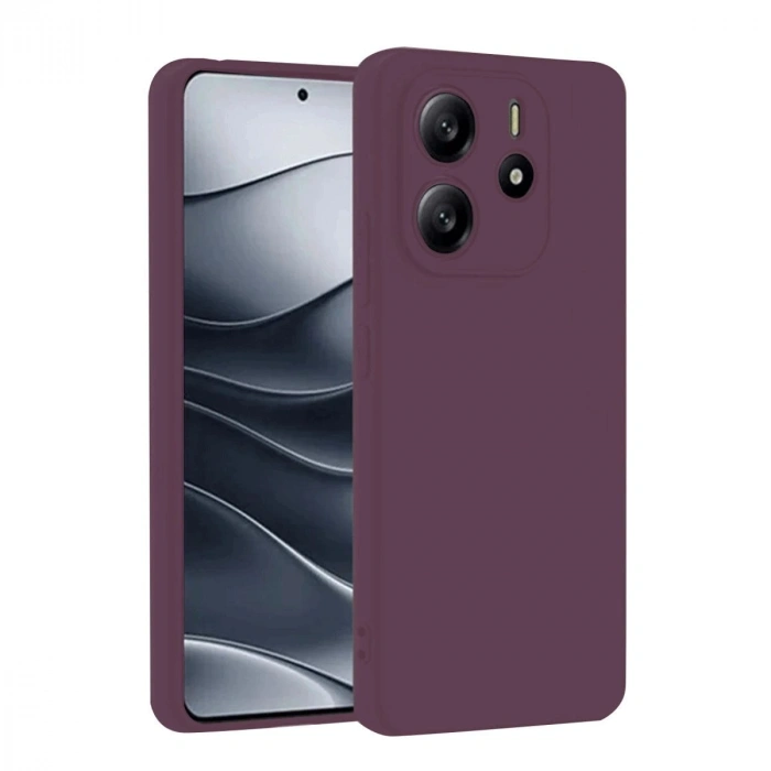 MARSİLYAN™- Xiaomi Redmi Note 14 4g Kılıf First Silikon - Mürdüm