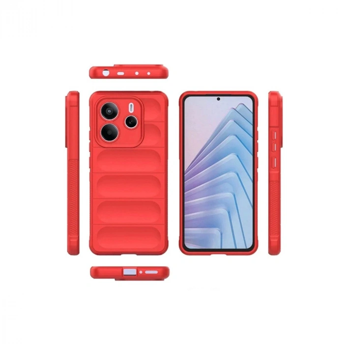 MARSİLYAN™- Xiaomi Redmi Note 14 4g Kılıf Optimum Silikon - Kırmızı