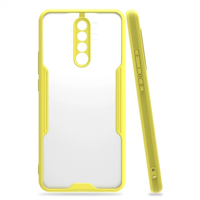 MARSİLYAN™- Xiaomi Redmi Note 8 Pro Kılıf Platin Silikon - Sarı