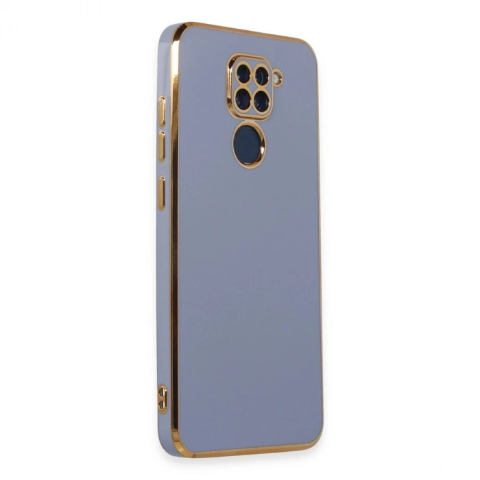 MARSİLYAN™- Xiaomi Redmi Note 9 Kılıf Volet Silikon - Mavi