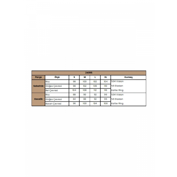 MARSiLYAN- Yaprak Desenli Dantelli Ve Dekolteli Sabahlık Takımı