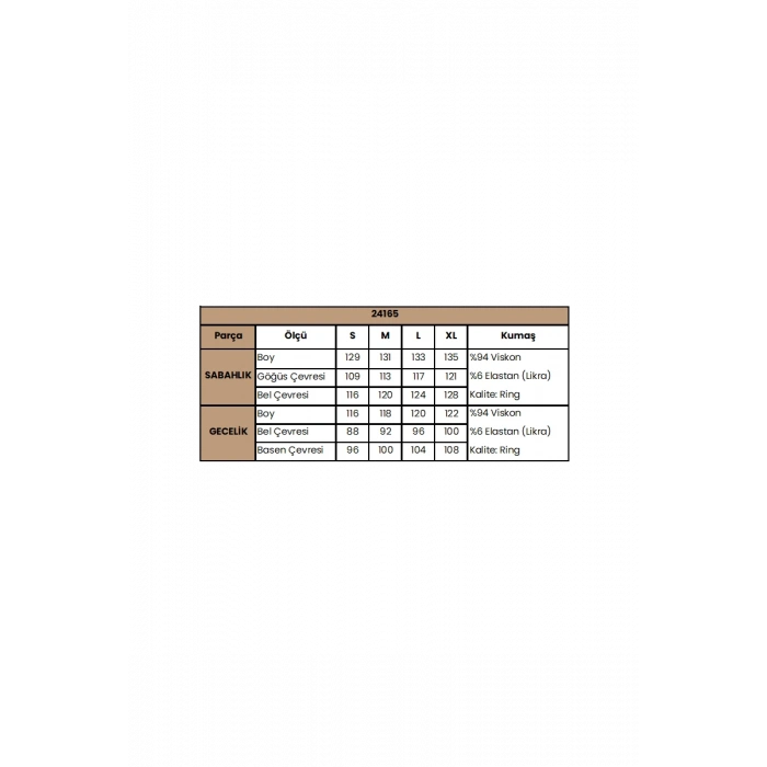 MARSiLYAN- Yaprak Desenli Yırtmaçlı Dantelli Ve Dekolteli Sabahlık Takımı