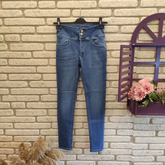 MARSiLYAN- Yüksek Bel Likralı Jean Pantolon 90 Cm