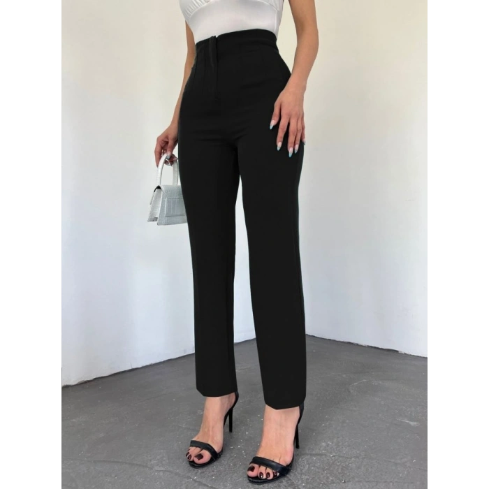 MARSiLYAN- Zra Pileli Havuç Pantolon -Siyah