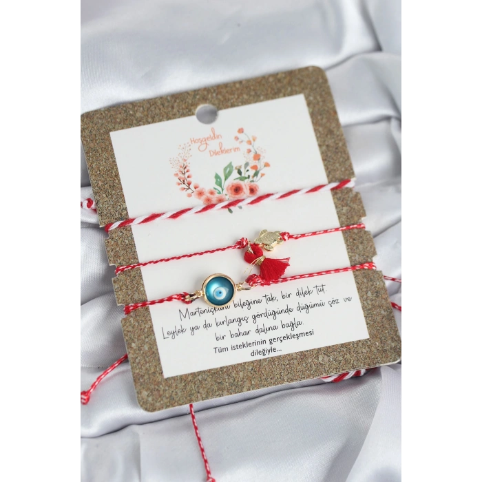 Marteniçka Bileklik 3lü Püsküllü ve Nazarlı Model - TJ-BB8310